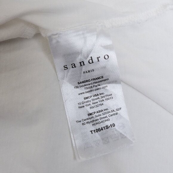 Sandro Reveur White Pocket T Shirt ASO Jimin BTS Fits Oversized M/L Unisex - Picture 12 of 13